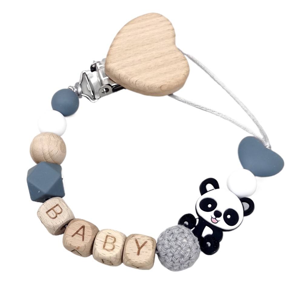 Baby Products In - Wooden Personalized Baby Pacifier Chain Cute