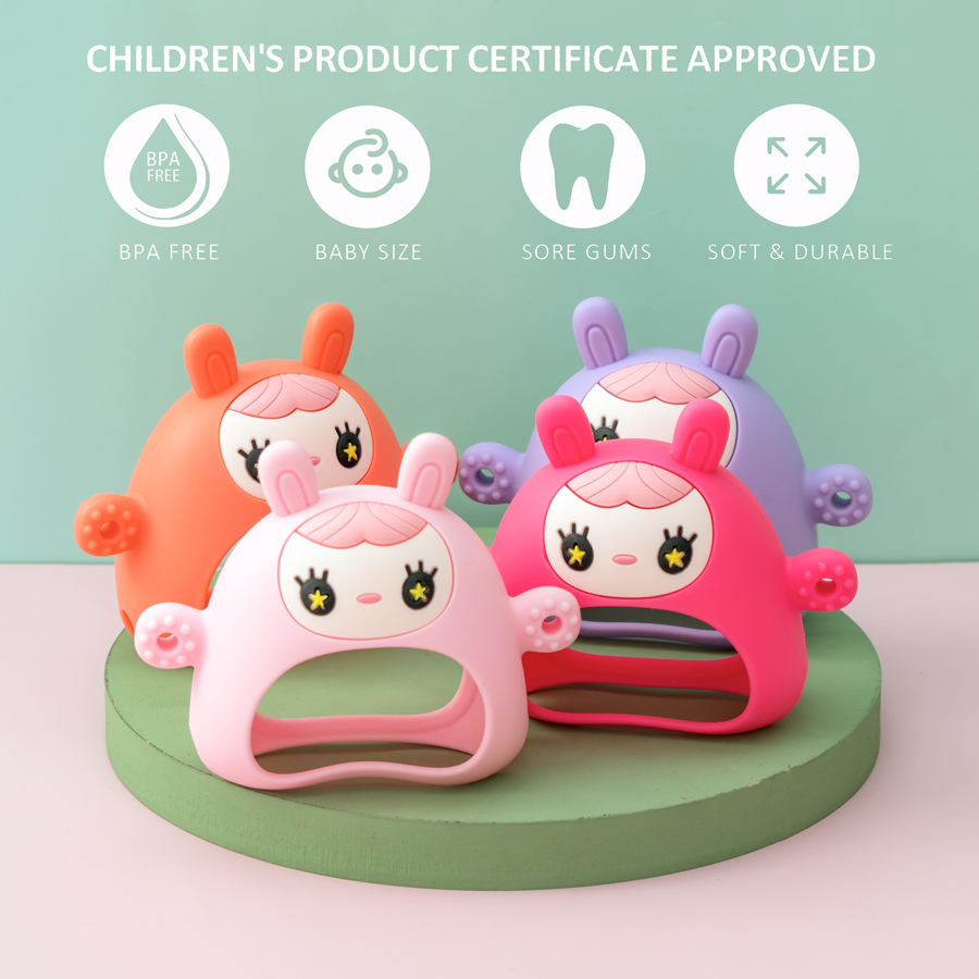 Teething Mitten Baby - 1PC Silicone Teether Toy BPA Free