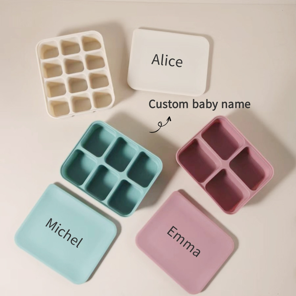 Baby Food Storage Jar - Personalized Baby Food Freezer Tray with