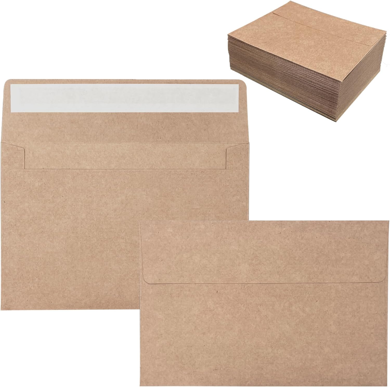 Baby Products Pack - 100 Pack 4x6 Kraft Envelopes for
