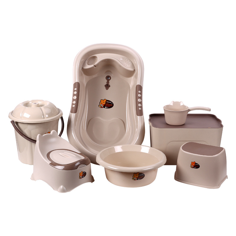 Baby Bath Tub Foldable - Baby Bath Tub 7-Piece Set with