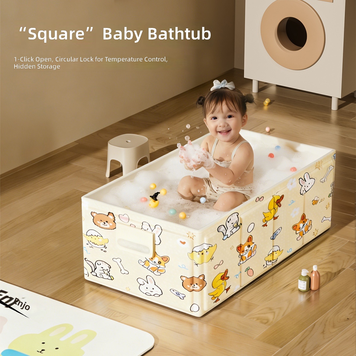 Collapsible Baby Bath Bucket N - огляд і ціна Baby Bath Tub Foldable