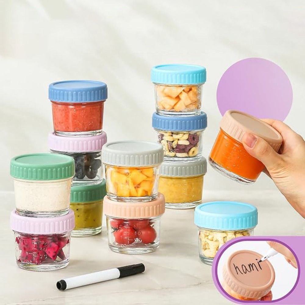6pcs Mason Jar Glass Baby Food - огляд і ціна Baby Food Storage Jar