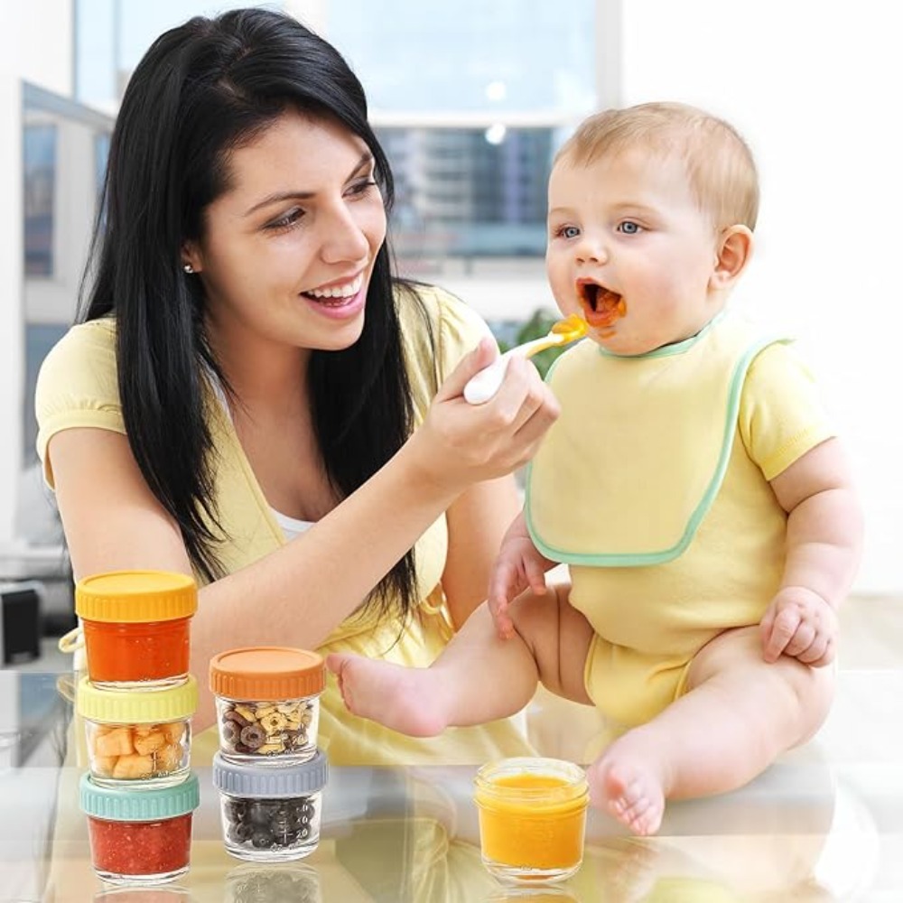 6pcs Glass Baby Food Jar Reusa - огляд і ціна Baby Food Storage Jar