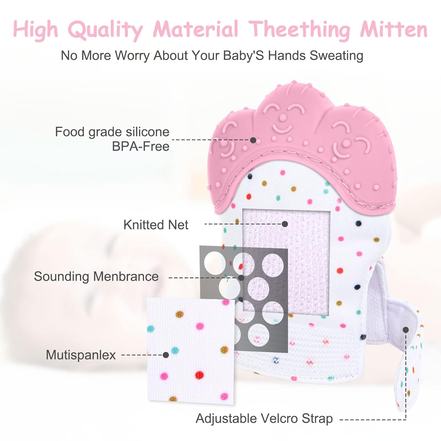 Food grade silicone Gloves Bab - огляд і ціна Teething Mitten Baby