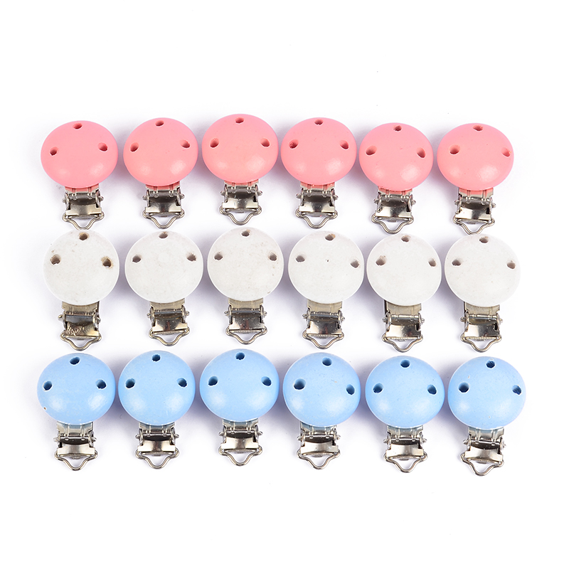 10Pcs Round Wood Pacifier Clip - огляд і ціна Baby Products Wholesale