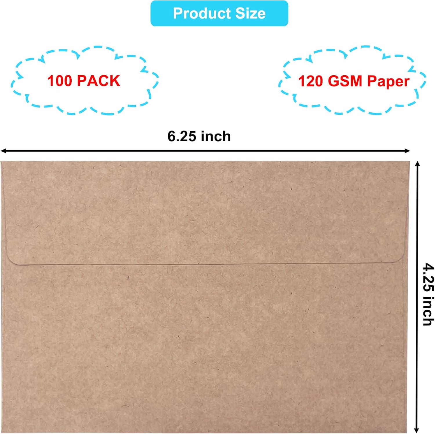 100 Pack 4x6 Kraft Envelopes f - огляд і ціна Baby Products Pack
