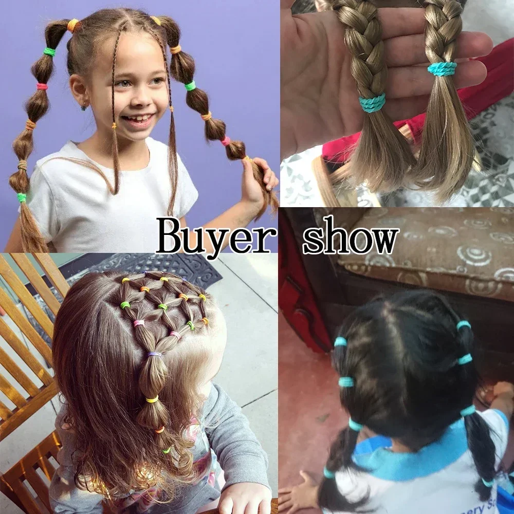 100pcs/Bag Elastic Hair Bands  - огляд і ціна Baby Products Wholesale