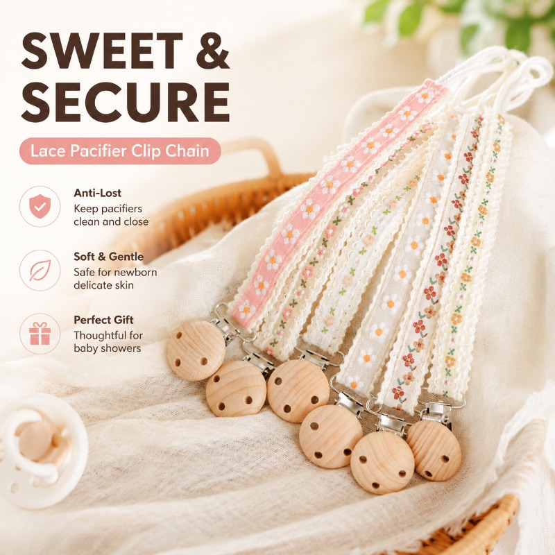 Lace Pacifier Clip Chain for N - огляд і ціна Baby Products In